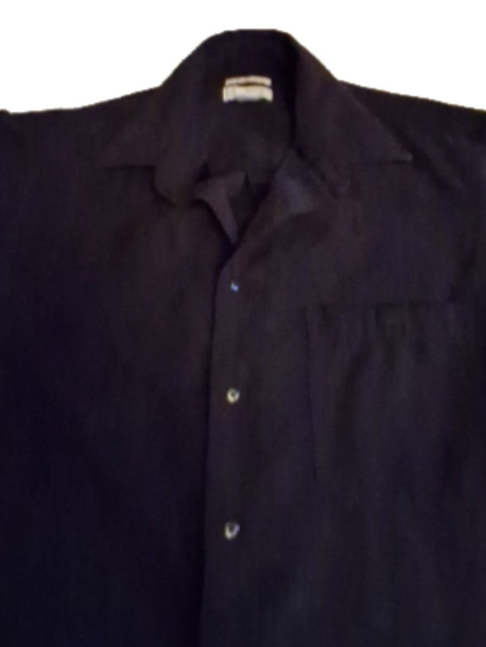 Ron Chereskin Shirt Mens M Black Sueded Luxe Button Pockets Long Sleeve Shirt - Picture 2 of 8